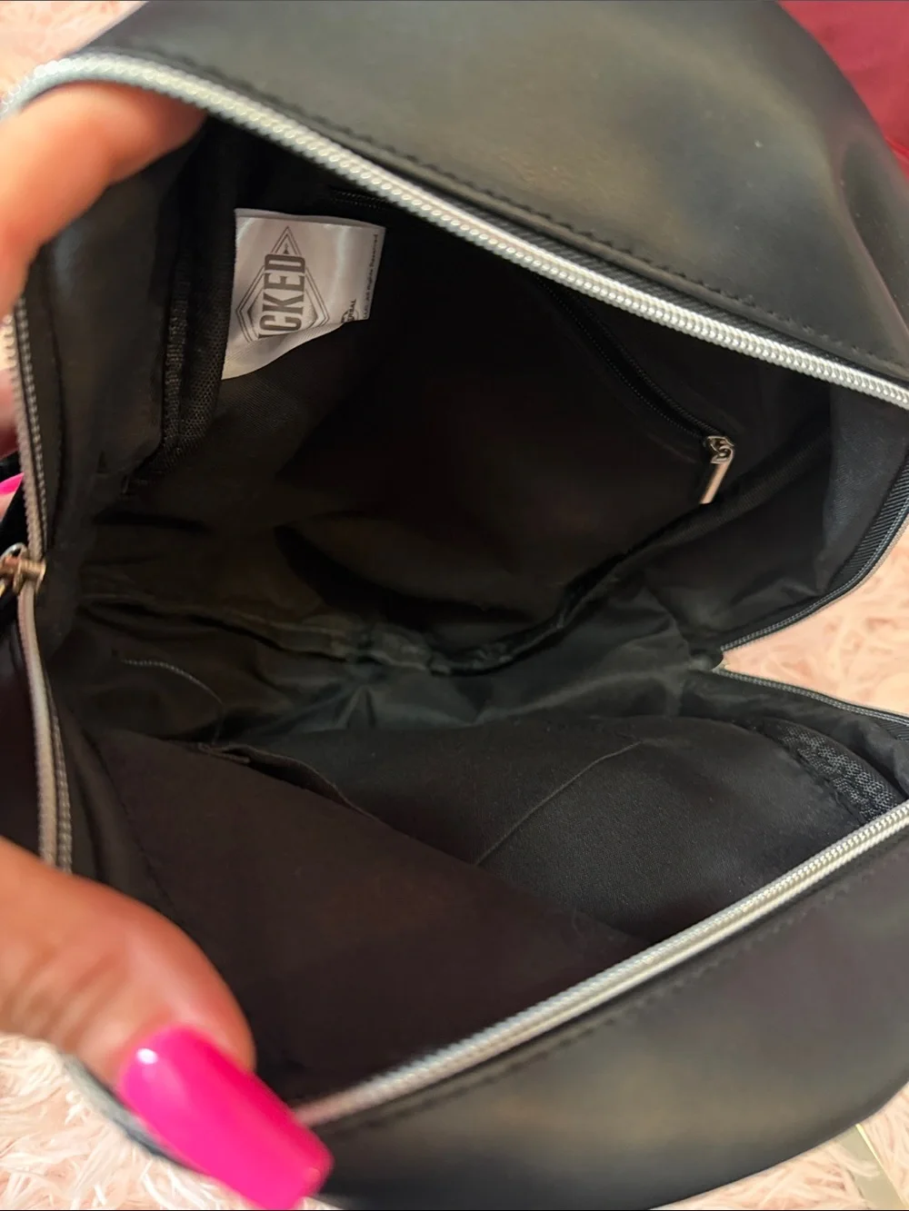 Wicked Black & Green Mini Backpack with Coin Pouch